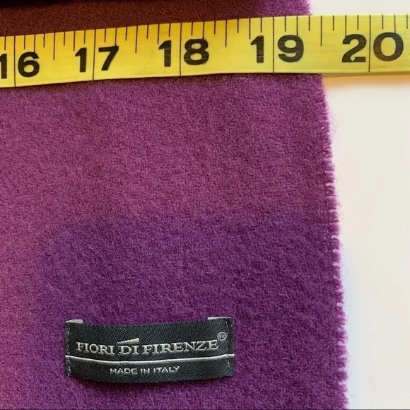 FIORI DI FIRENZE Long wool blanket scarf shawl wrap Italian wool winter luxury - Picture 6 of 8